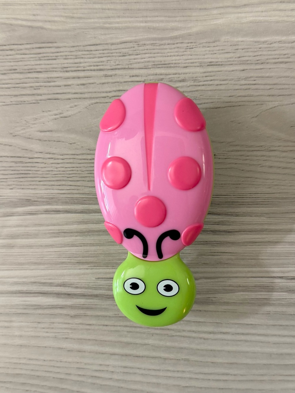 American Girl WellieWishers Little Ladybug Doll Hair Brush Pink Green